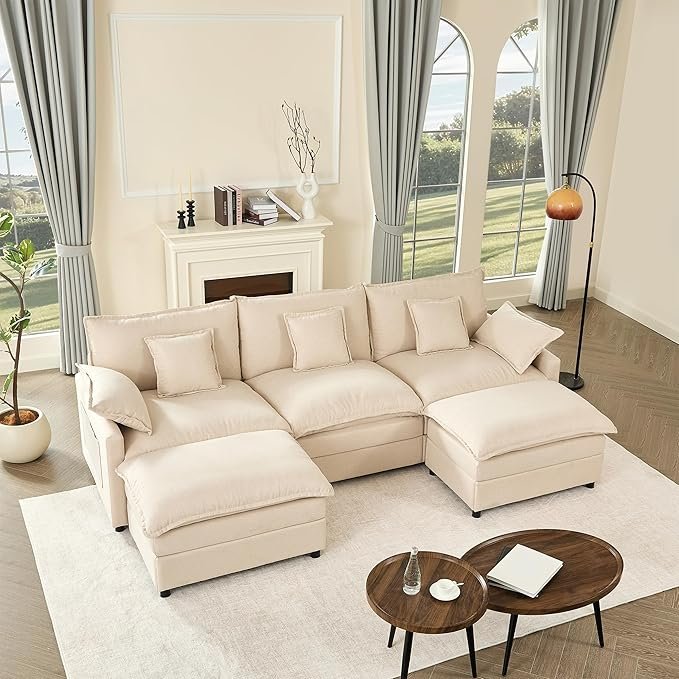Modular Cloud Couch, Deep Seat by stone and beam furniture