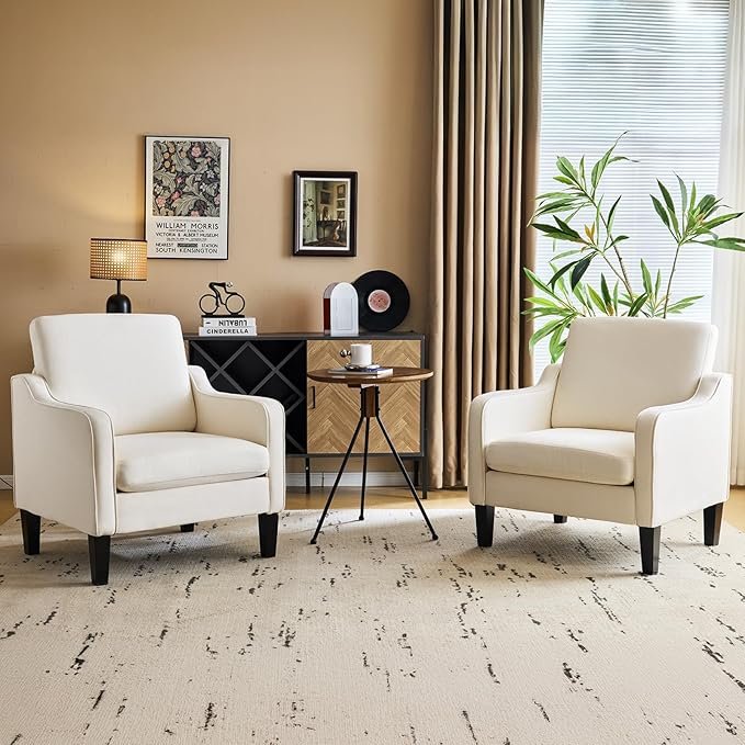 Modern Accent Chairs Set of 2 by stone and beam furniture
